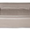 Bia bed kunstleer hoes hondenmand taupe (BIA-4 85X70X15 CM)