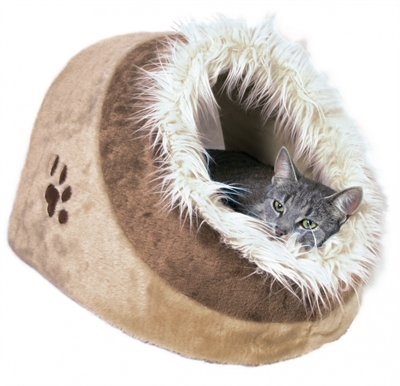 Trixie kattenmand iglo minou beige / bruin (41X35X26 CM)
