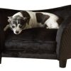 Enchanted hondenmand sofa ultra pluche snuggle wicker bruin (68X41X38 CM)