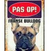 Plenty gifts waakbord blik franse bulldog (15X21 CM)
