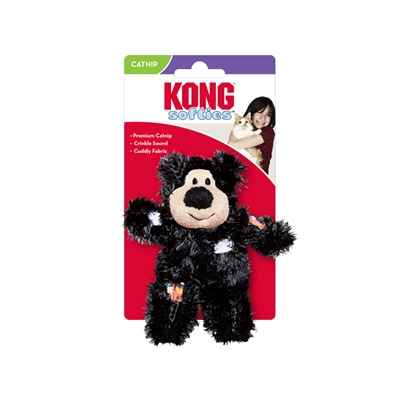 Kong cat softies patchwork bear assorti (7,5X5X12,5 CM)