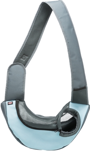 Trixie buikdrager sling draagtas lichtgrijs / lichtblauw (50X18X25 CM)