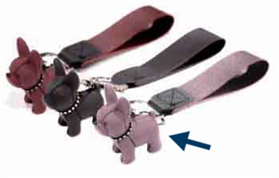 Croci sleutelhanger bulldog roze (4,5 CM)
