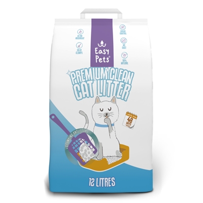 Easypets premium clean white bentonite kattenbakvulling (12 LTR)