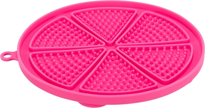Trixie lick’n’snack mat met zuignappen siliconen roze (18 CM)