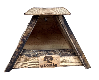 Utopia nestkast roodborst / merel gebrand douglas hout (28X18 CM)