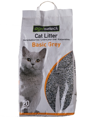 Agriselect basic grey kattenbakvulling (20 LTR)