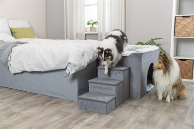 Trixie hondenmand huis harvey met trap grijs / wit (154X60X60 CM)