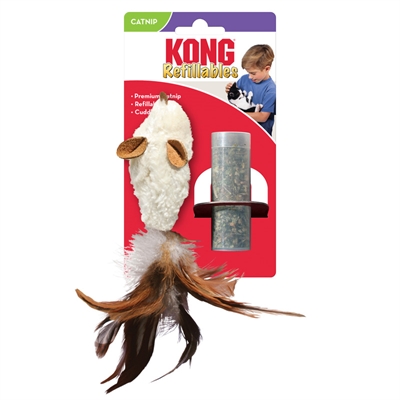 Kong kat catnip feather muis (5X2,5X16,5 CM)