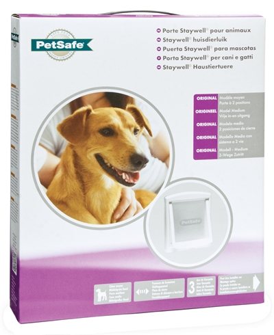 Petsafe hondenluikje medium wit / transparant (740)